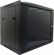 5bites <TC6401-09B> Шкаф настенный телекоммуникационный чёрный 9U 600x450, дверь стекло-металл