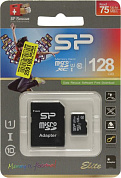 Silicon Power <SP128GBSTXBU1V10SP> microSDXC Memory Card 128Gb UHS-I U1 + microSD-->SD Adapter