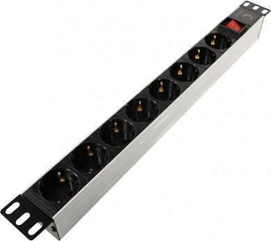 Cabeus PDU-8P <2402c> Блок розеток 19" 8xSchuko 10A