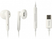 Наушники с микрофоном Hoco L10 White (USB-C, с регулятором громкости)