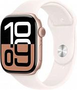 Смарт-часы Apple Watch MWWU3ZP/A Series 10 A2999 46мм 2.1" OLED корп.розовое золото Sport Band рем.белый разм.брасл.:16