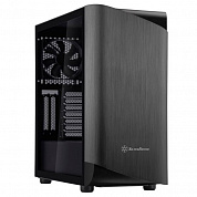 Miditower SilverStone SETA A1 <SST-SEA1TB-G> Titanium ATX без БП, с окном