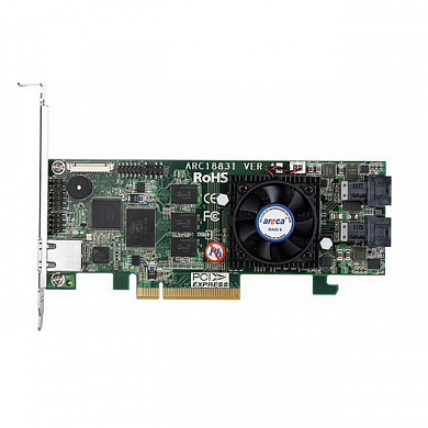 Areca <ARC-1883i> (RTL) PCI-Ex8, 8-port SAS/SATA 12Gb/s RAID 0/1/5/6/10/50/60, 2G