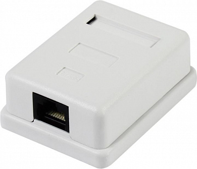 Hyperline <SB1-1-8P8C-C5e-WH> Розетка внешняя RJ-45 кат.5e