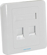 Vention <IFBW0> Лицевая панель настенная (тип 86) под модуль Keystone 2 порта, белый