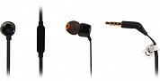Наушники с микрофоном JBL Tune 110 <Black> (шнур 1.1м) <JBLT110BLK(E)/JBLT110BLKAM>
