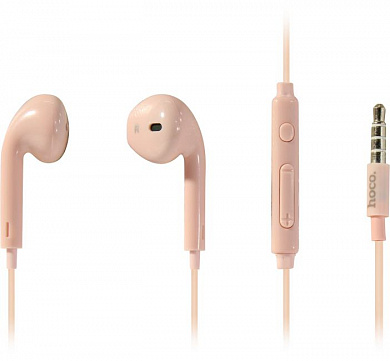 Наушники с микрофоном Hoco M55 Pink (шнур 1.2м, с регулятором громкости)