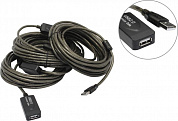 Aopen <ACU823-25м> Кабель удлинительный активный USB 2.0-repeater A-->A 25м