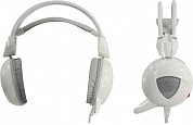 Наушники с микрофоном Bloody G310 White(-Gray) (шнур 2.2м, с регулятором громкости)