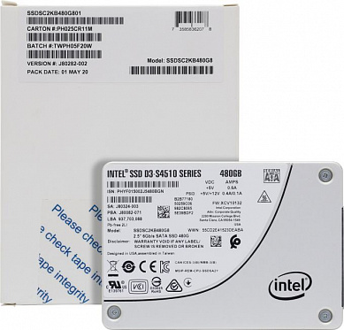 SSD 480 Gb SATA 6Gb/s Intel D3-S4510 Series <SSDSC2KB480G801> 2.5" 3D TLC