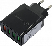 KS-is <KS-603> Зарядное устройство USB (Вых.DC5/9/12V, 40W, 4xUSB, быстрая зарядка)