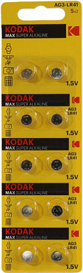 Kodak MAX <CAT30413993> (AG3/LR41, alkaline, 1.5V) <уп. 10 шт>