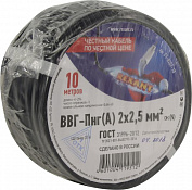 Кабель силовой плоский, ВВГ-Пнг(А) 2х2.5мм2 <бухта 10м> Rexant <01-8202-10>