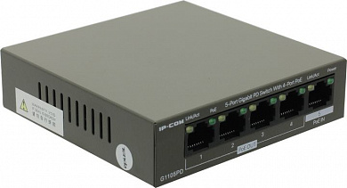 IP-COM <G1105PD> 5-Port Gigabit Switch  (4UTP 1000Mbps, 1WAN, PoE)