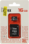 Mirex <13613-ADSUHS16> microSDHC 16Gb UHS-I U1 Class10 + microSD-->SD Adapter