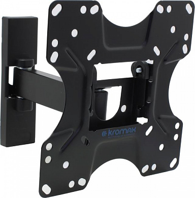 Kromax <OPTIMA-413 Black> Наклонно-поворотный кронштейн (VESA100-400, 20-55", 30кг)