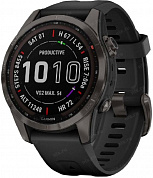 Garmin 010-02539-25 Garmin Fenix 7S Saphire Solar / Carbon-Gray Спортивные часы 010-02539-25