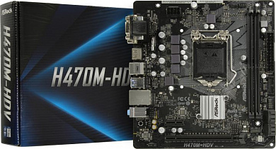 ASRock H470M-HDV (RTL) LGA1200 <H470> PCI-E Dsub+DVI+HDMI GbLAN SATA MicroATX 2DDR4