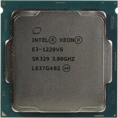 CPU Intel Xeon E3-1220 V6    3.0 GHz/4core/1+8Mb/72W/8 GT/s LGA1151