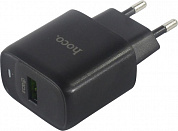 Hoco C140A Smart Set Black <627825> Зарядное устройство USB (Вых. DC5/9/12V, USB, Кабель USB-C)