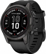 010-02778-11 Garmin Fenix 7X Pro Sapphire Solar Edition Титановый угольно-серый корпус с DLC-покрытием