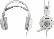 Наушники с микрофоном Bloody G300 Grey-White (шнур 2.2м, с регулятором громкости)