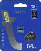Netac <NT02P500STN-064G-S> microSDXC Memory Card 64Gb UHS-I U1