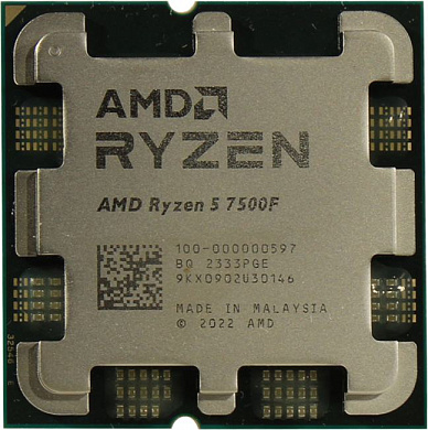 CPU AMD Ryzen 5 7500F     (100-000000597)  3.7 GHz/6core/6+32Mb/ Socket AM5
