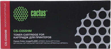 Картридж Cactus CS-C055HM Magenta для Canon LBP663Cdw/LBP664Cx/MF746Cx/MF742Cdw