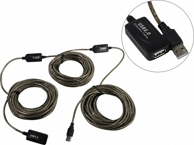 Кабель удлинительный активный USB 2.0 A-->A 25м