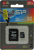 Silicon Power <SP032GBSTHBU1V10-SP> microSDHC Memory Card 32Gb UHS-I U1 + microSD-->SD Adapter