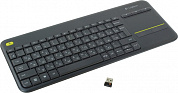 Клавиатура Logitech Wireless Touch Keyboard K400 Plus TV <USB> 79КЛ+4КЛ М/Мед+TouchPad <920-007147/920-007173>