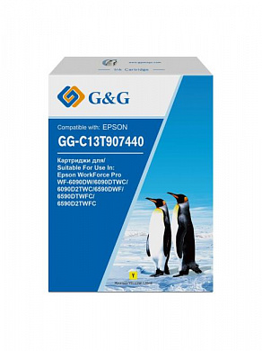 Картридж струйный G&G GG-C13T907440 желтый (120мл) для Epson WorkForce Pro WF-6090DW/6090DTWC/6090D2TWC/6590DWF