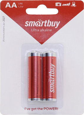 Smartbuy SBBA-2A02B, Size"AA", 1.5V, щелочной (alkaline) <уп. 2 шт>
