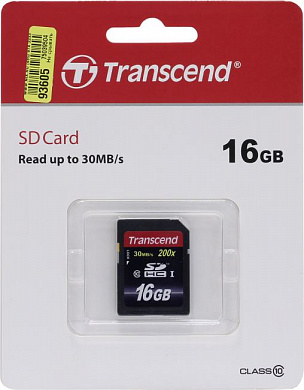 Transcend <TS16GSDHC10> SDHC Memory Card 16Gb Class10