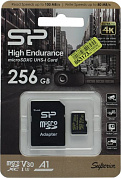 Silicon Power <SP256GBSTXDV3V1HSP> microSDXC Memory Card 256Gb UHS-I U3 V30 A1 + microSD-->SD Adapter