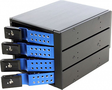 Procase <T3-304-SATA3-BL> HotSwap корзина 4xSATA/SAS 3.5”