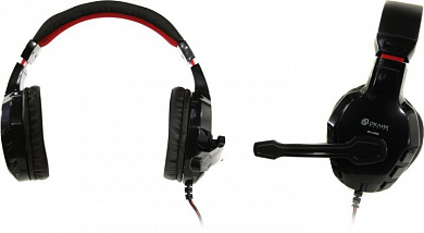 Наушники с микрофоном OKLICK HS-L320G <Black-Red> (шнур 1.9м) <359482>