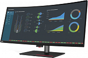 Монитор 62C1GAR6CB Lenovo 39.7" P40w-20 Black/Red Curved 2500R, 21:9, IPS, 5120 x 2160, 4ms, 300cd, 75Hz, 1xHDMI, 1xDP,