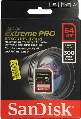 SanDisk Extreme Pro <SDSDXPK-064G-GN4IN> SDXC Memory Card 64Gb UHS-II U3