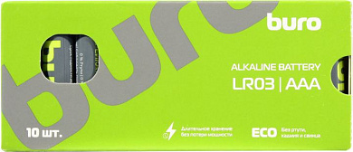 Buro <1776133> (LR03) Size AAA, 1.5V, щелочной (alkaline) <уп. 10 шт>