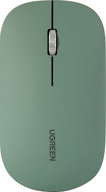 UGREEN Portable Wireless Mouse <90374> Green (RTL) 3btn+Roll, беспроводная, уменьшенная