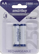 Аккумулятор Smartbuy SBBR-2A02BL2500 (1.2V, 2500mAh) NiMh, Size "AA" <уп. 2 шт>