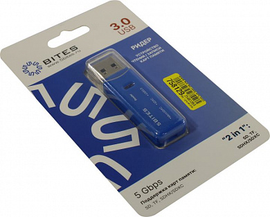 5bites <RE3-200BL> USB3.0 microSDXC/SDXC Card Reader/Writer