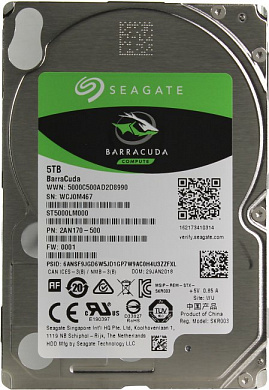 HDD 5 Tb SATA 6Gb/s Seagate Barracuda <ST5000LM000> 2.5" 5400rpm 128Mb