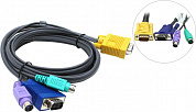 ATEN <2L-5202P> Кабель для KVM переключателей (PS/2+PS/2+VGA15M, 1.8м)
