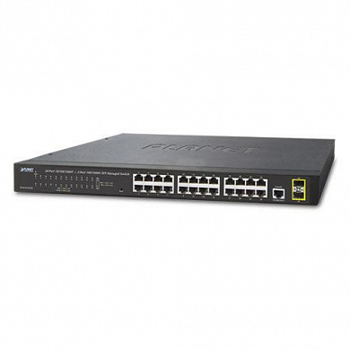 PLANET GS-4210-24T2S  IPv4/IPv6,24-Port 10/100/1000Base-T + 2-Port 100/1000MBPS SFP L2/L4