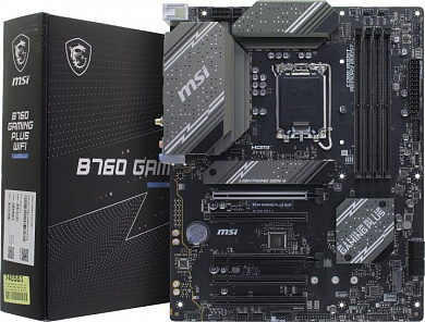 MSI B760 GAMING PLUS WIFI (RTL) LGA1700 <B760> 5xPCI-E HDMI+DP 2.5GbLAN+WiFi+BT SATA ATX 4DDR5