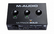 Аудиоинтерфейс USB [MTRACKSOLOII] M-audio [M-Track Solo] 24бит/48кГц, 2хRCA линейный выход, 1хXLR-1/4" комбинированный 