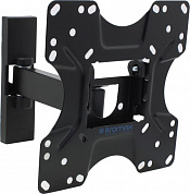 Kromax <OPTIMA-413 Black> Наклонно-поворотный кронштейн (VESA100-400, 20-55", 30кг)